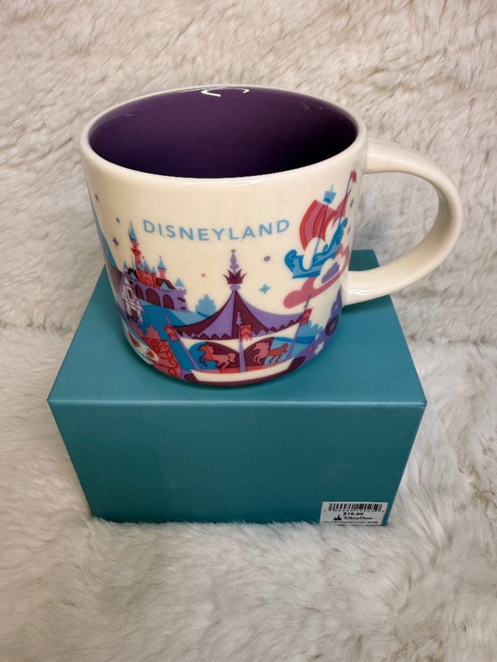 NIB Disney Parks Disneyland Fantasyland You Are‎ Here V2 Starbucks 14oz Mug Rare